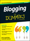Cover image for Blogging For Dummies